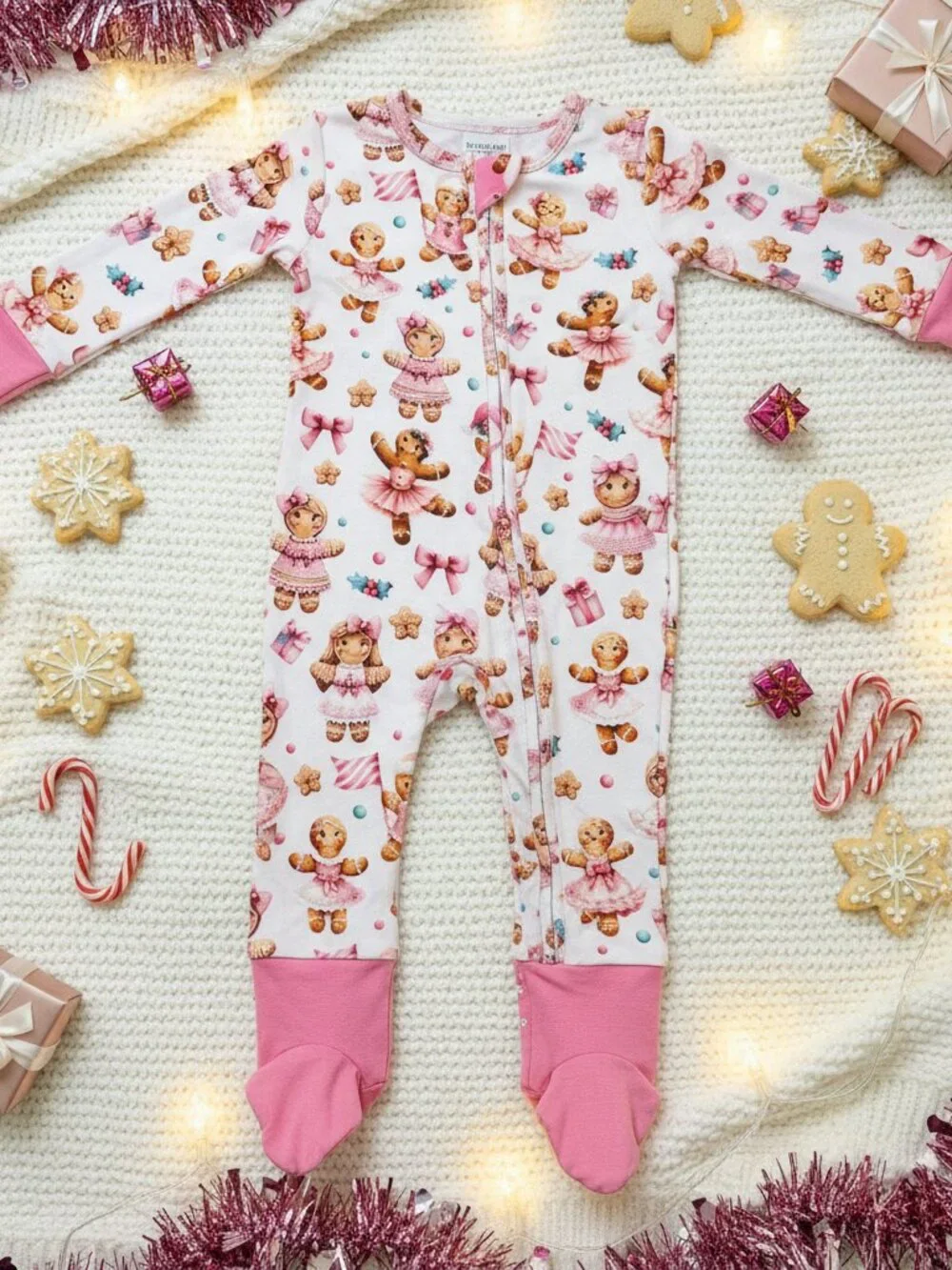 Posh Peanut Ginger Posh Christmas Convertible Footie NWT 6-9M Baby Girl